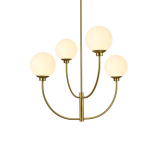 Nyomi 30 inch chandelier in Satin Gold