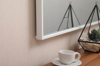 Metal frame rectangle mirror 24x 32 inch  in White