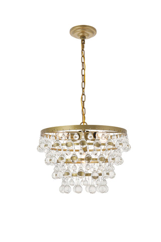 Kora 5 light Brass Pendant