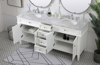 72 inch double bathroom vanity in white