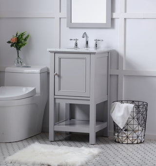 19 in. Single bathroom vanity set in Grey