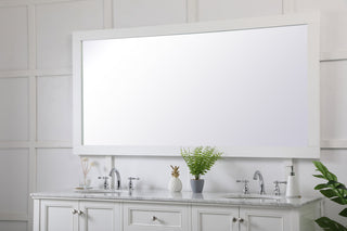 Aqua rectangle vanity mirror 72 inch in White