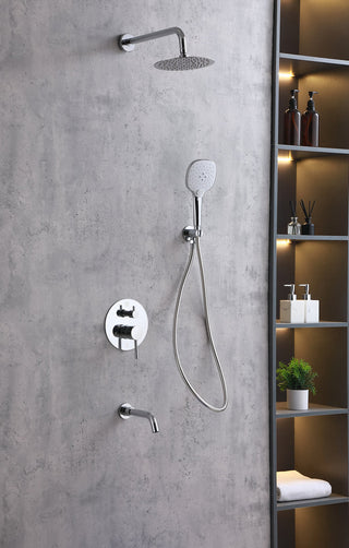 George Complete Shower and Tub Faucet with Rough-in Valve in Chrome