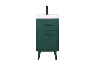 18 inch bathroom vanity in Green