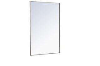 Metal frame Rectangle Mirror 28 inch Silver