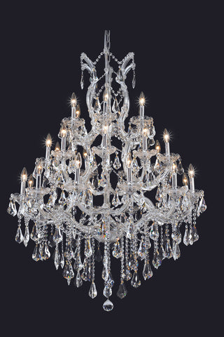 Maria Theresa 28 light Chrome Chandelier Clear Royal Cut Crystal