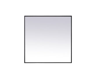 Metal Frame Square Mirror 30 inch in Black