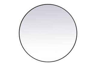 Metal frame round mirror 45 inch in Black