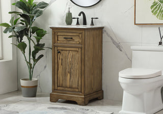 19 inch Single bathroom vanity in driftwood