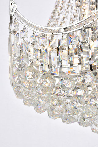 Corona 15 light Chrome Chandelier Clear Royal Cut Crystal