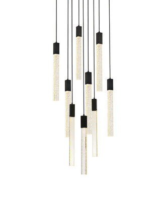 Weston 9 lights pendant in black