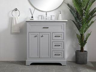 32 inch Single bathroom vanity in grey