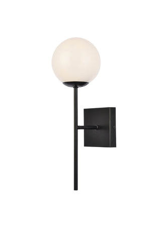 Neri 1 light black and white glass wall sconce