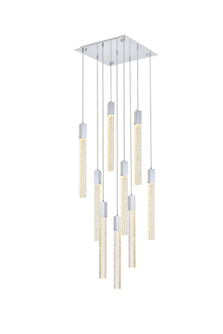 Weston 9 lights pendant in chrome