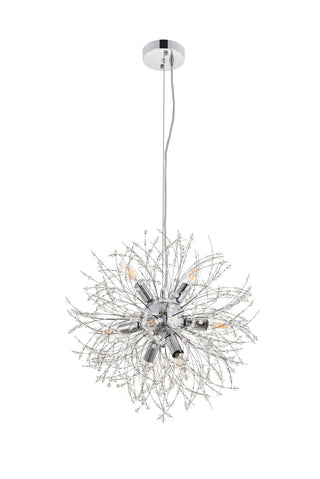 Flores 8 light Chrome Pendant