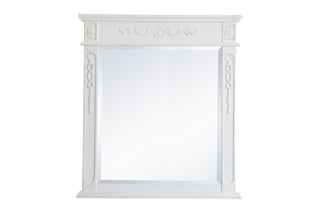 Wood frame mirror 32 inch x 36 inch in Antique White