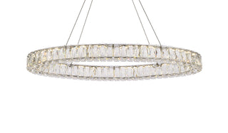 Monroe 36 inch LED oval Single pendant in chrome