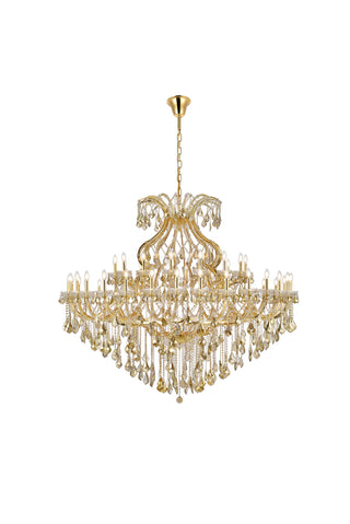 Maria Theresa 49 light Gold Chandelier Golden Teak (Smoky) Royal Cut Crystal