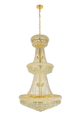 Primo 32 light Gold Chandelier Clear Royal Cut Crystal