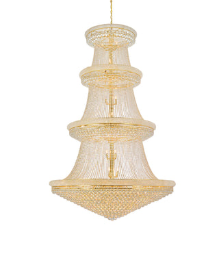 Primo 56 light Gold Chandelier Clear Royal Cut Crystal