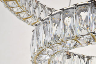 Monroe Integrated LED chip light gold Chandelier Clear Royal Cut Crystal