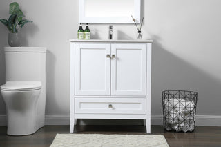 30 Inch SIngle Bathroom Vanity In White