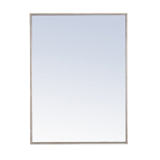 Metal frame Rectangle Mirror 24 inch Silver