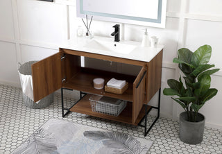 40 inch  Single Bathroom Vanity in Walnut Brown