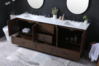 84 Inch Double Bathroom Vanity In Expresso