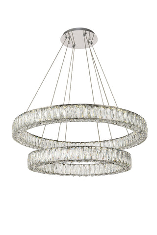 Monroe Integrated LED chip light Chrome Chandelier Clear Royal Cut Crystal