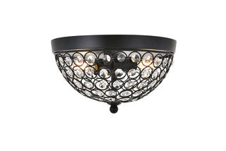 Taye 2 light Matte Black Flush Mount