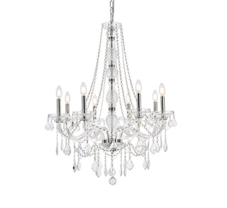 Verona 8 light Chrome Chandelier Clear Royal Cut Crystal