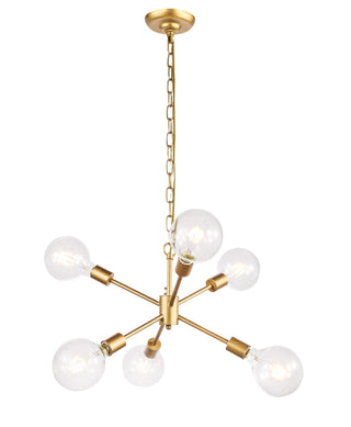 Nolan  6 light Brass pendant