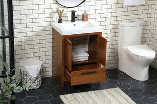 24 inch Single bathroom vanity in Teak