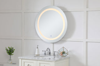 Helios 28 inch Hardwired LED mirror with touch sensor and color changing temperature 3000K/4200K/6400K