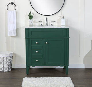 32 inch Single bathroom vanity in green