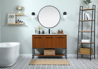 48 inch Single bathroom vanity in teak