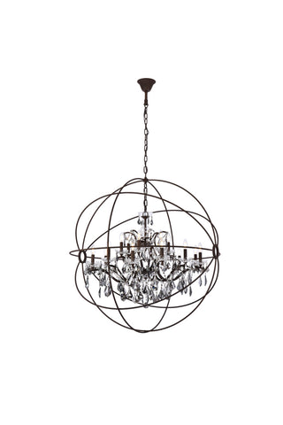 Geneva 18 light Rustic Intent Chandelier Silver Shade (Grey) Royal Cut crystal