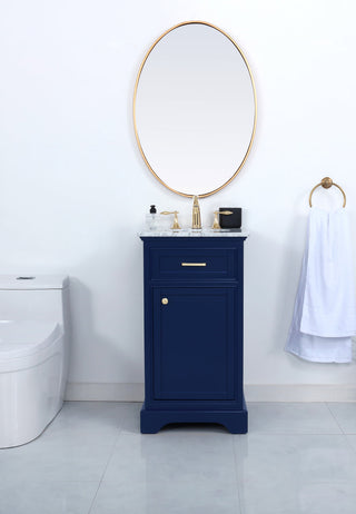 19 inch Single bathroom vanity in Blue