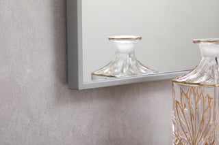 Metal frame rectangle mirror 18 inch x 36 inch in Grey