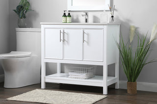 36 Inch SIngle Bathroom Vanity In White