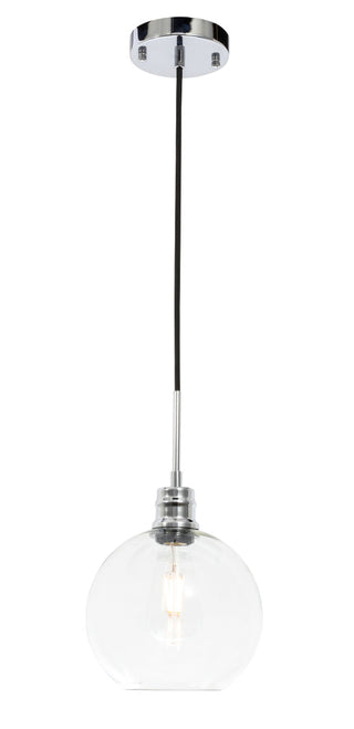 Emett 1 light Chrome and Clear glass pendant