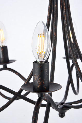 Lyndon 6 light Dark Bronze Pendant