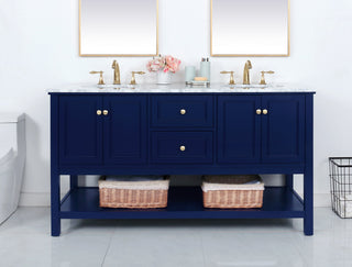 60 inch Single bathroom vanity in Blue