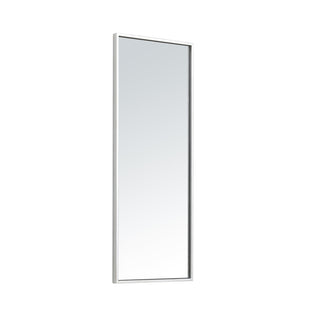 Metal frame rectangle mirror 14 inch in silver