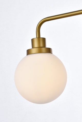 Hanson 3 lights bath sconce in brass with frosted shade