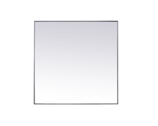 Metal Frame Square Mirror 42 inch in Silver