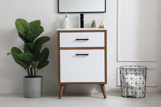 24 inch bathroom vanity in matte white