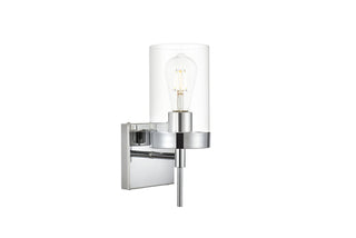 Benny 1 light Chrome and Clear Bath Sconce