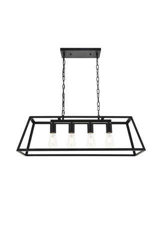 Resolute 4 light black Pendant